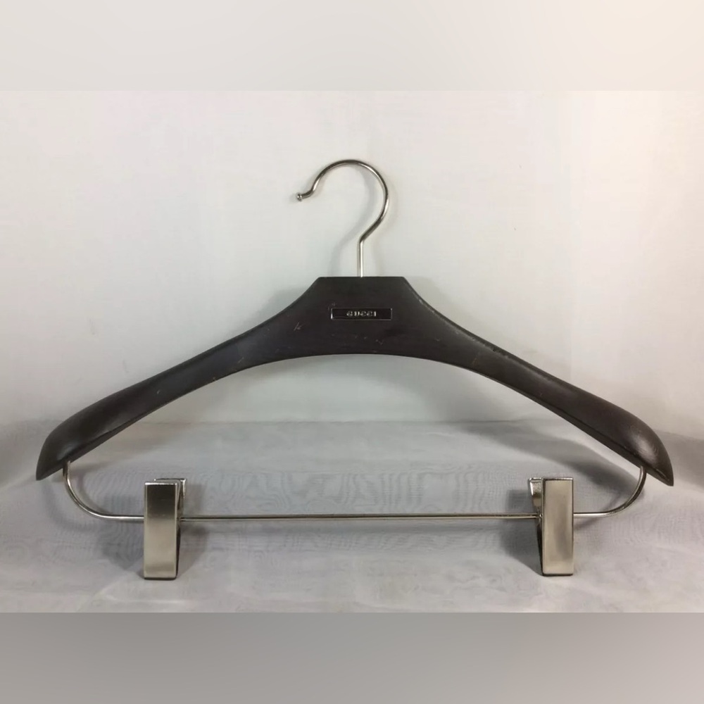 GUCCI 16” Wood Hanger Store Retail for Suit Pants Dress Jacket Coat